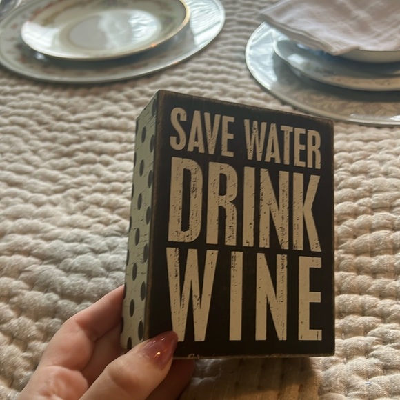 Save water drink wine sign - Picture 1 of 4